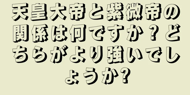 天皇大帝と紫微帝の関係は何ですか？どちらがより強いでしょうか?