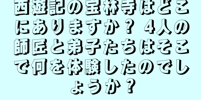 西遊記の宝林寺はどこにありますか？ 4人の師匠と弟子たちはそこで何を体験したのでしょうか？