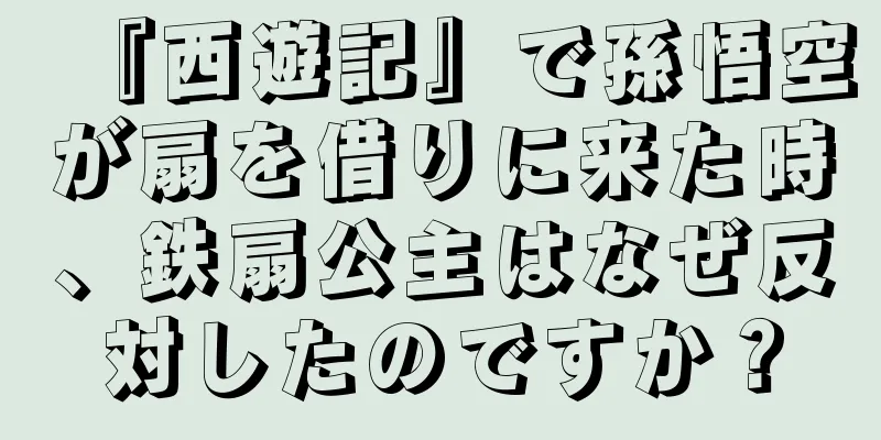 『西遊記』で孫悟空が扇を借りに来た時、鉄扇公主はなぜ反対したのですか？
