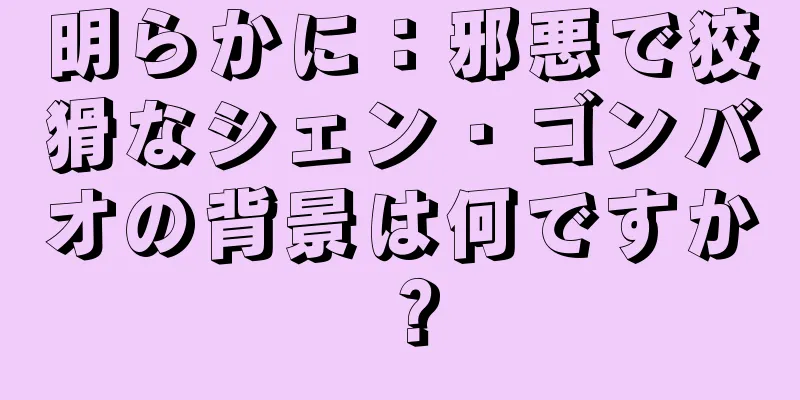 明らかに：邪悪で狡猾なシェン・ゴンバオの背景は何ですか？