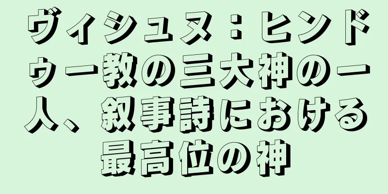ヴィシュヌ：ヒンドゥー教の三大神の一人、叙事詩における最高位の神