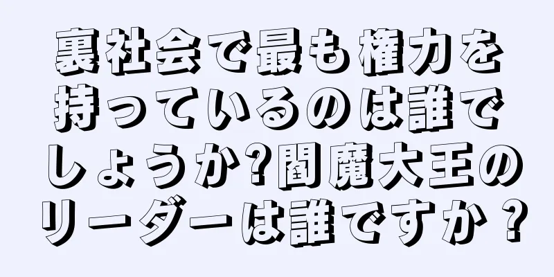 裏社会で最も権力を持っているのは誰でしょうか?閻魔大王のリーダーは誰ですか？