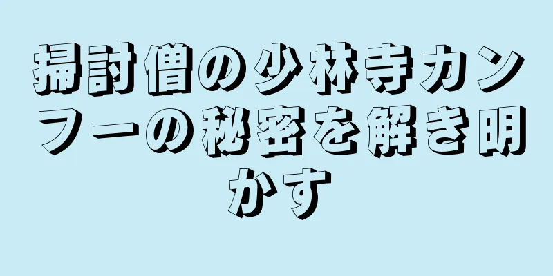 掃討僧の少林寺カンフーの秘密を解き明かす