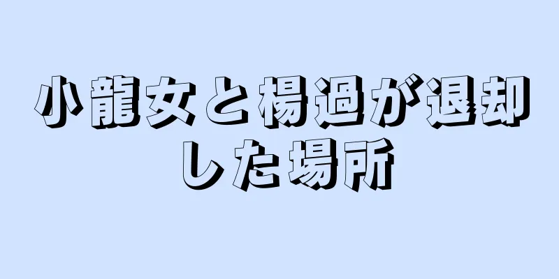 小龍女と楊過が退却した場所