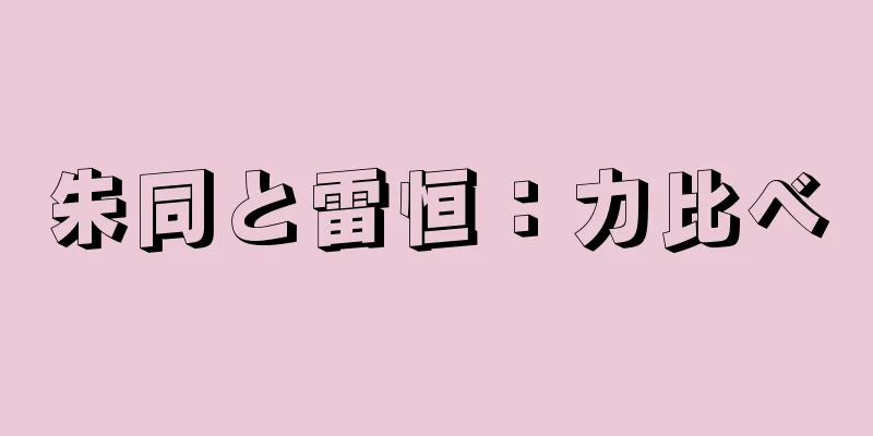 朱同と雷恒：力比べ