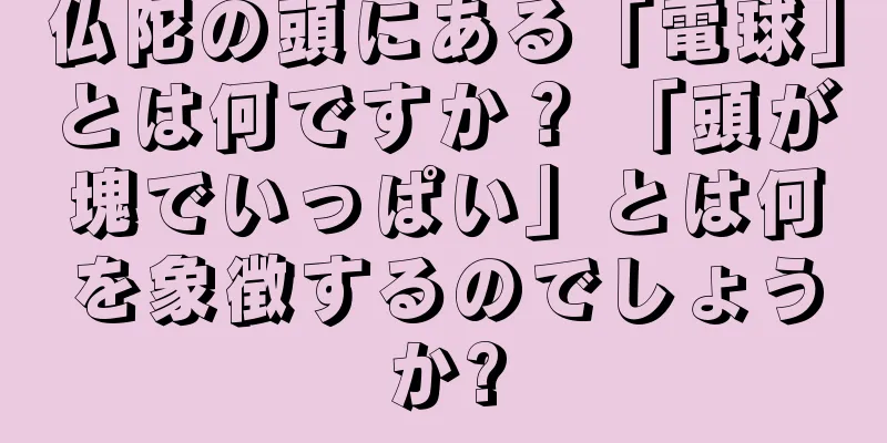 仏陀の頭にある「電球」とは何ですか？ 「頭が塊でいっぱい」とは何を象徴するのでしょうか?