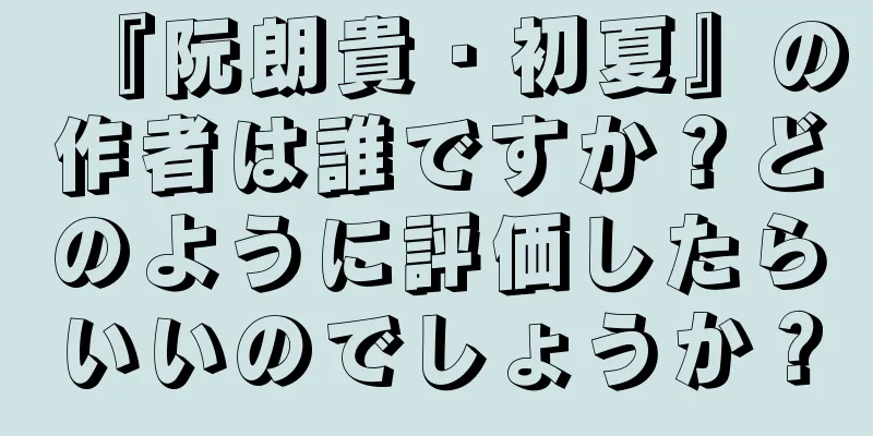 『阮朗貴・初夏』の作者は誰ですか？どのように評価したらいいのでしょうか？