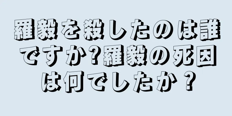 羅毅を殺したのは誰ですか?羅毅の死因は何でしたか？