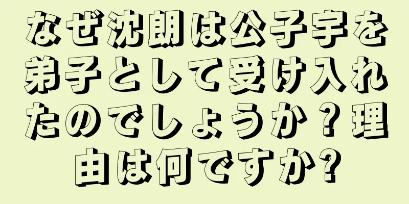なぜ沈朗は公子宇を弟子として受け入れたのでしょうか？理由は何ですか?