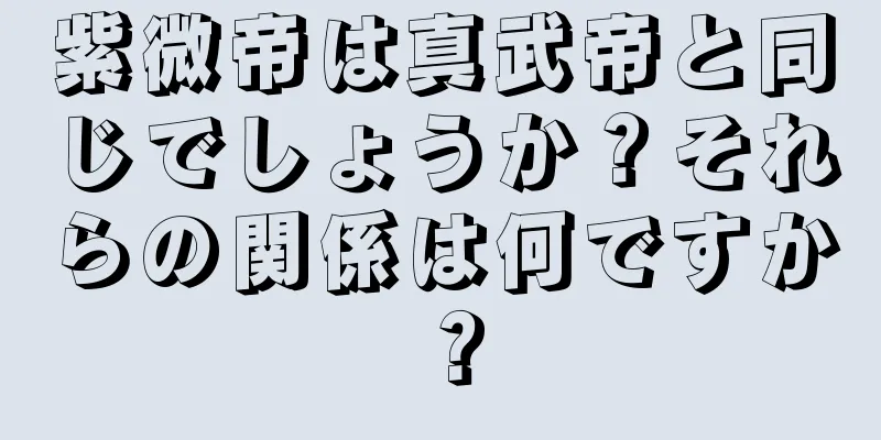 紫微帝は真武帝と同じでしょうか？それらの関係は何ですか？