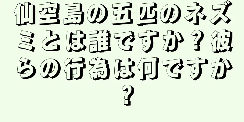 仙空島の五匹のネズミとは誰ですか？彼らの行為は何ですか？