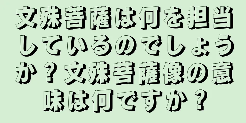 文殊菩薩は何を担当しているのでしょうか？文殊菩薩像の意味は何ですか？