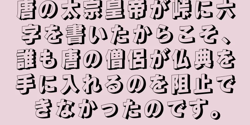 唐の太宗皇帝が峠に六字を書いたからこそ、誰も唐の僧侶が仏典を手に入れるのを阻止できなかったのです。