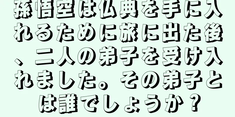 孫悟空は仏典を手に入れるために旅に出た後、二人の弟子を受け入れました。その弟子とは誰でしょうか？