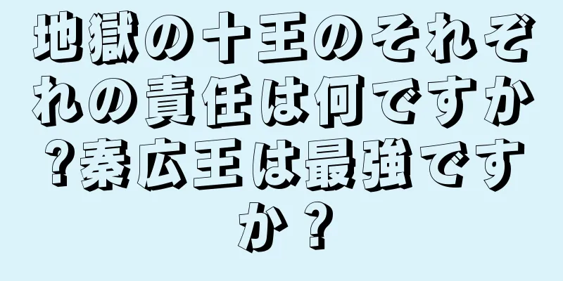 地獄の十王のそれぞれの責任は何ですか?秦広王は最強ですか？