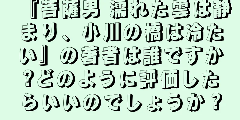 『菩薩男 濡れた雲は静まり、小川の橋は冷たい』の著者は誰ですか?どのように評価したらいいのでしょうか？