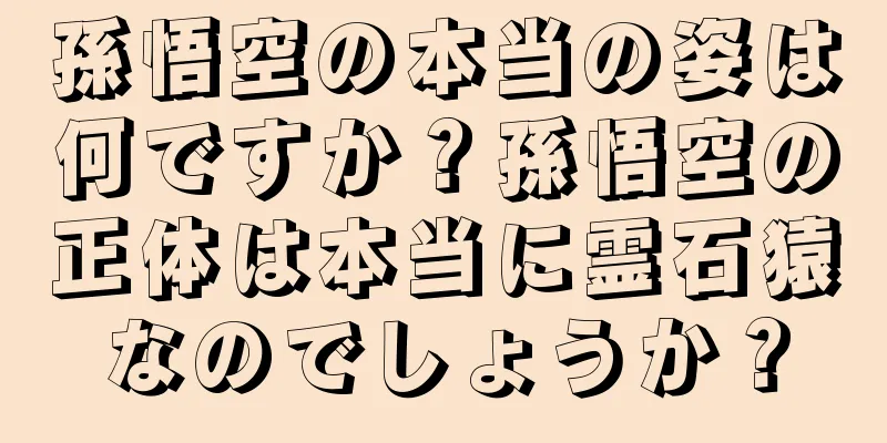 孫悟空の本当の姿は何ですか？孫悟空の正体は本当に霊石猿なのでしょうか？