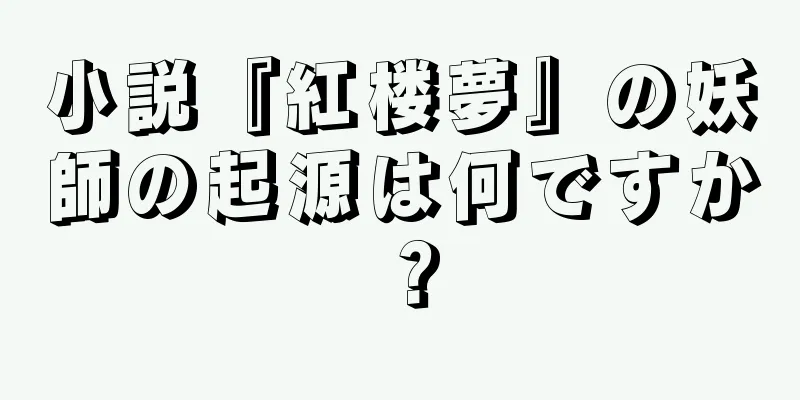 小説『紅楼夢』の妖師の起源は何ですか？