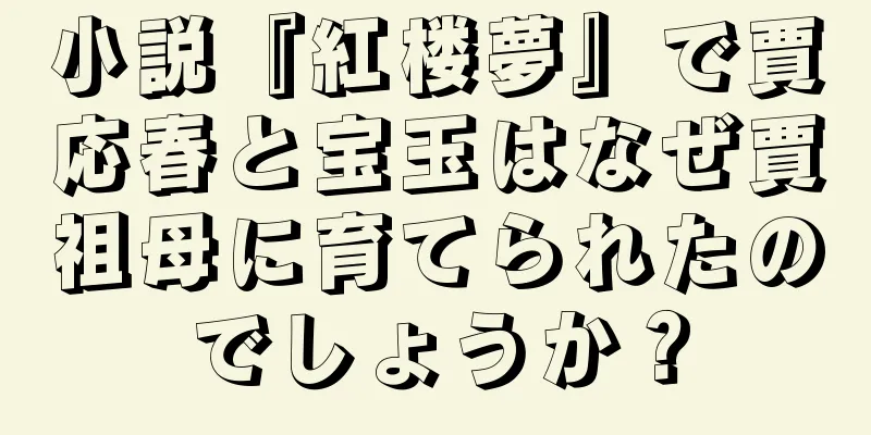 小説『紅楼夢』で賈応春と宝玉はなぜ賈祖母に育てられたのでしょうか？