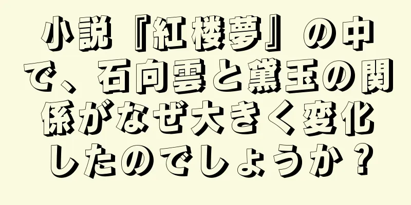 小説『紅楼夢』の中で、石向雲と黛玉の関係がなぜ大きく変化したのでしょうか？