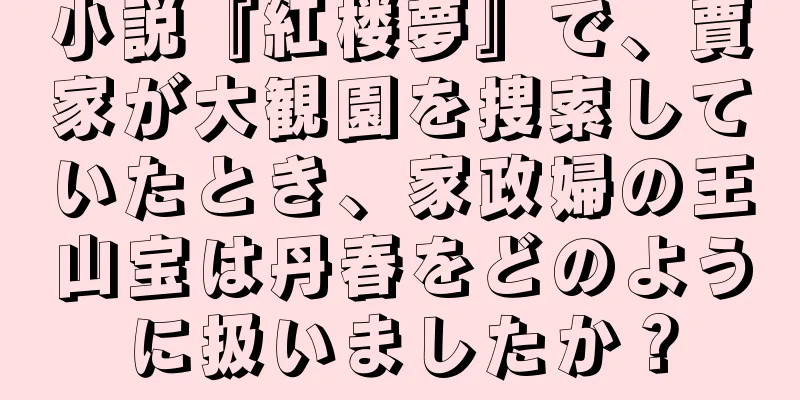 小説『紅楼夢』で、賈家が大観園を捜索していたとき、家政婦の王山宝は丹春をどのように扱いましたか？