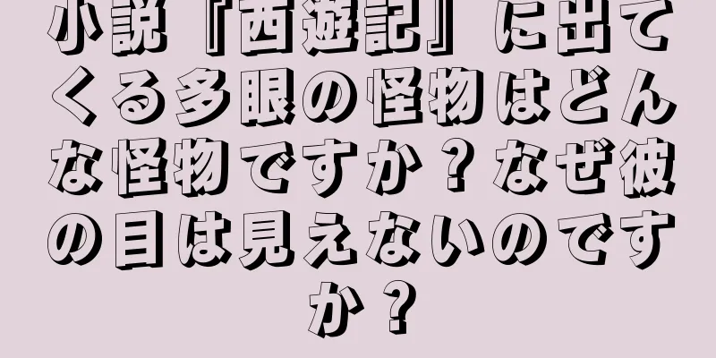 小説『西遊記』に出てくる多眼の怪物はどんな怪物ですか？なぜ彼の目は見えないのですか？