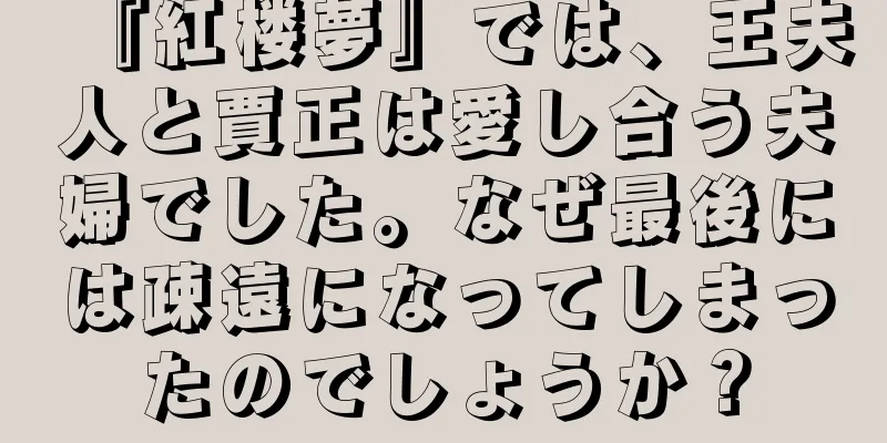 『紅楼夢』では、王夫人と賈正は愛し合う夫婦でした。なぜ最後には疎遠になってしまったのでしょうか？