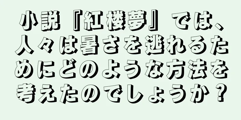 小説『紅楼夢』では、人々は暑さを逃れるためにどのような方法を考えたのでしょうか？
