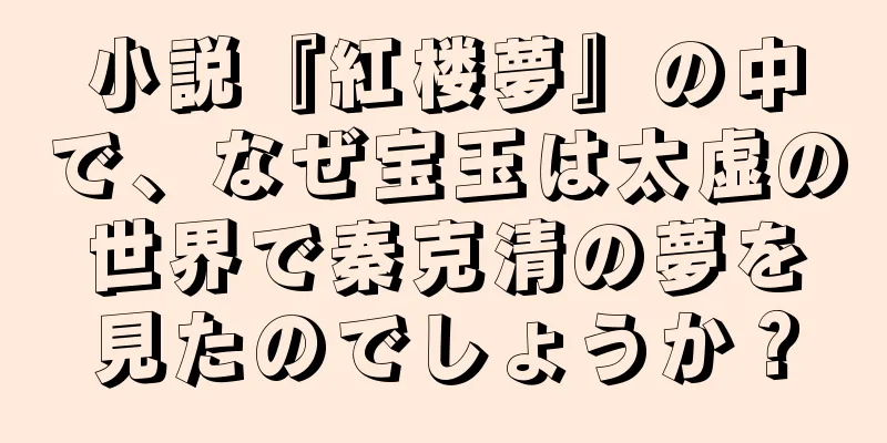 小説『紅楼夢』の中で、なぜ宝玉は太虚の世界で秦克清の夢を見たのでしょうか？