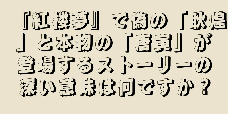 『紅楼夢』で偽の「耿煌」と本物の「唐寅」が登場するストーリーの深い意味は何ですか？