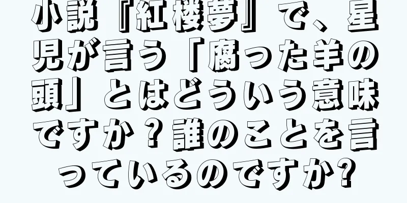 小説『紅楼夢』で、星児が言う「腐った羊の頭」とはどういう意味ですか？誰のことを言っているのですか?