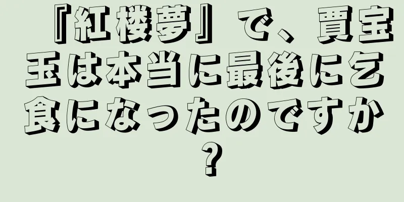 『紅楼夢』で、賈宝玉は本当に最後に乞食になったのですか？
