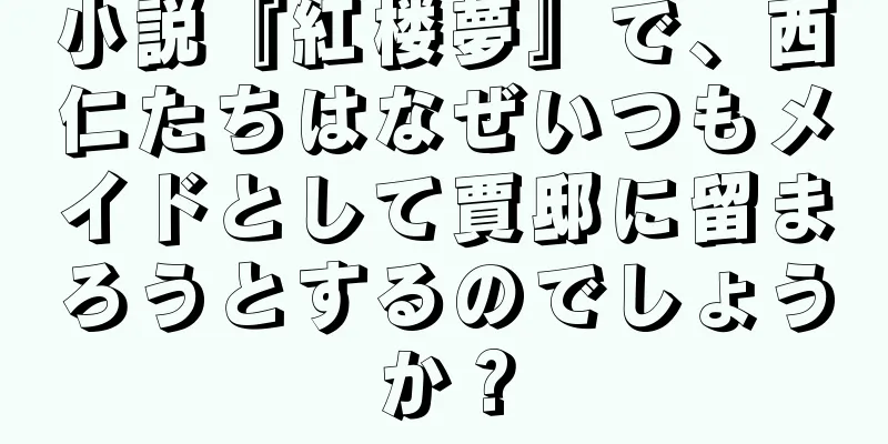 小説『紅楼夢』で、西仁たちはなぜいつもメイドとして賈邸に留まろうとするのでしょうか？