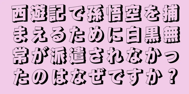 西遊記で孫悟空を捕まえるために白黒無常が派遣されなかったのはなぜですか？
