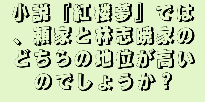 小説『紅楼夢』では、頼家と林志暁家のどちらの地位が高いのでしょうか？
