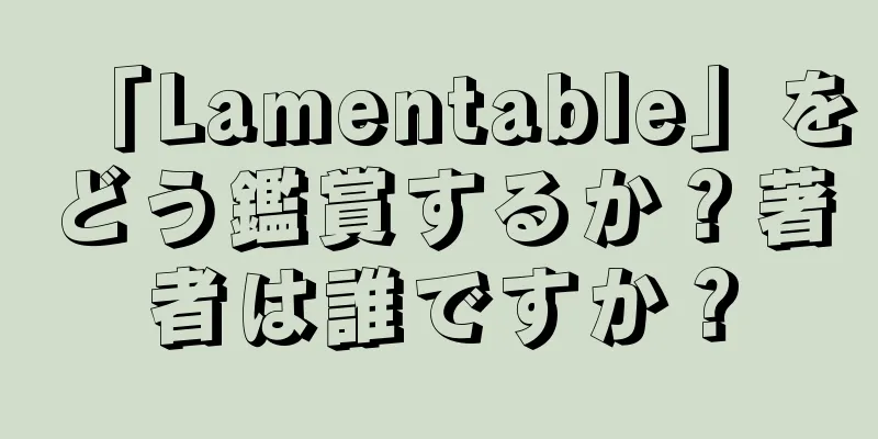 「Lamentable」をどう鑑賞するか？著者は誰ですか？