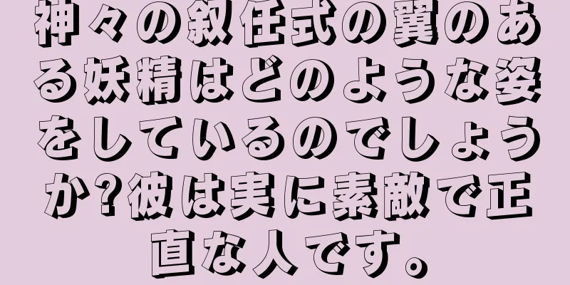 神々の叙任式の翼のある妖精はどのような姿をしているのでしょうか?彼は実に素敵で正直な人です。