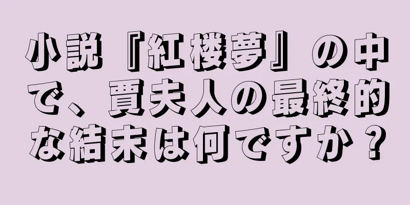 小説『紅楼夢』の中で、賈夫人の最終的な結末は何ですか？