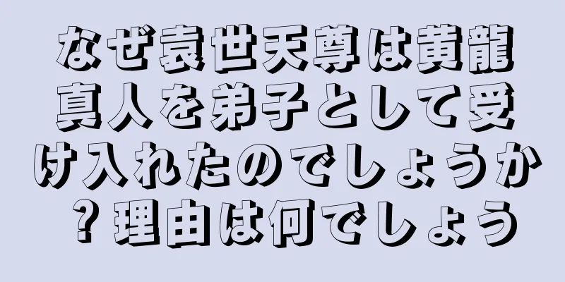 なぜ袁世天尊は黄龍真人を弟子として受け入れたのでしょうか？理由は何でしょう