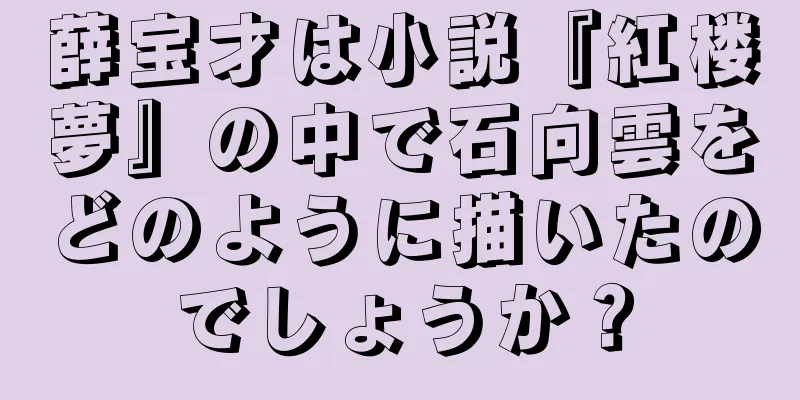 薛宝才は小説『紅楼夢』の中で石向雲をどのように描いたのでしょうか？
