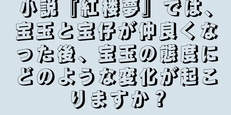 小説『紅楼夢』では、宝玉と宝仔が仲良くなった後、宝玉の態度にどのような変化が起こりますか？
