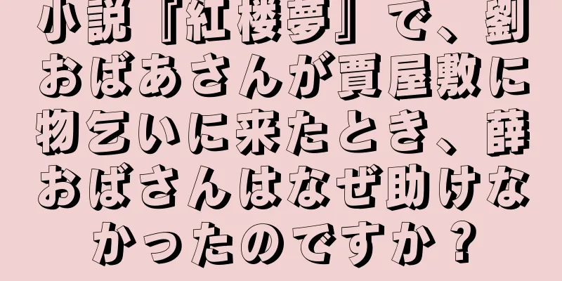 小説『紅楼夢』で、劉おばあさんが賈屋敷に物乞いに来たとき、薛おばさんはなぜ助けなかったのですか？