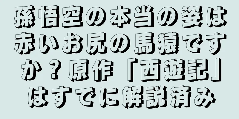 孫悟空の本当の姿は赤いお尻の馬猿ですか？原作「西遊記」はすでに解説済み