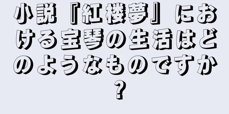 小説『紅楼夢』における宝琴の生活はどのようなものですか？
