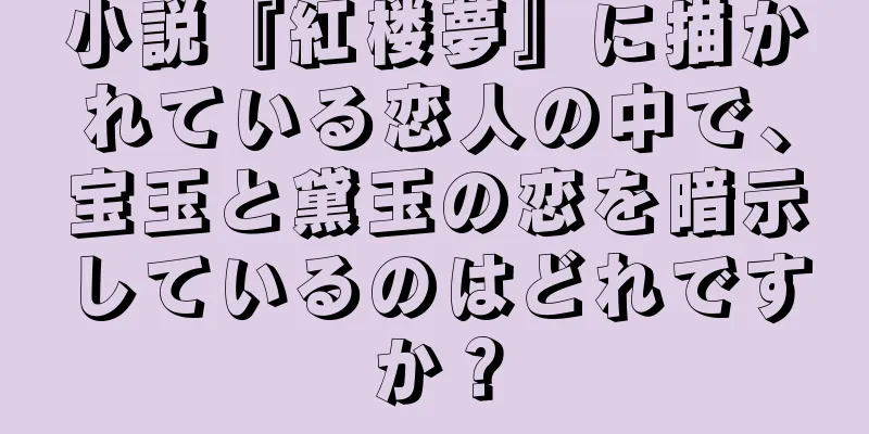 小説『紅楼夢』に描かれている恋人の中で、宝玉と黛玉の恋を暗示しているのはどれですか？