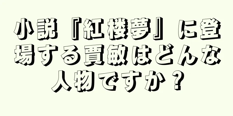 小説『紅楼夢』に登場する賈敏はどんな人物ですか？