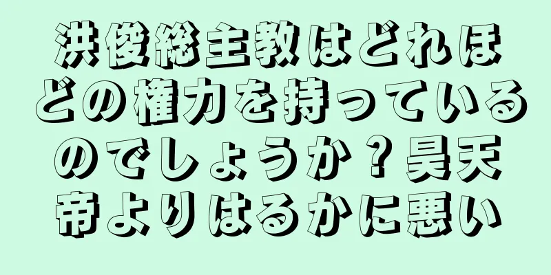洪俊総主教はどれほどの権力を持っているのでしょうか？昊天帝よりはるかに悪い