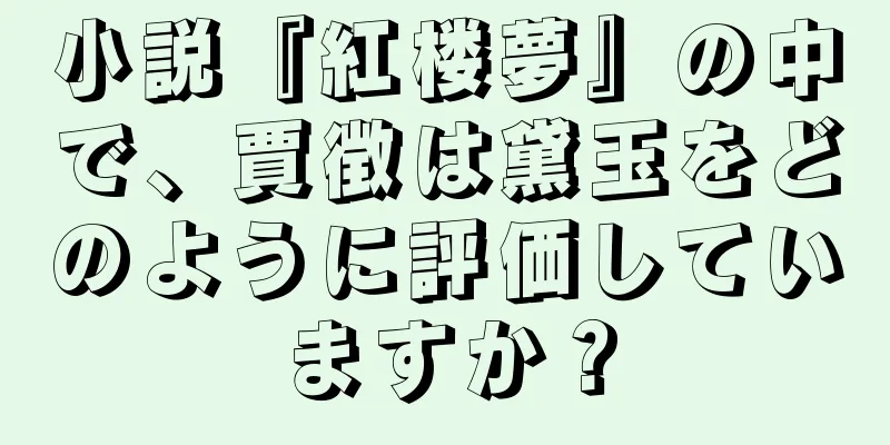 小説『紅楼夢』の中で、賈徴は黛玉をどのように評価していますか？