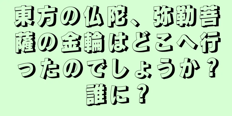 東方の仏陀、弥勒菩薩の金輪はどこへ行ったのでしょうか？誰に？