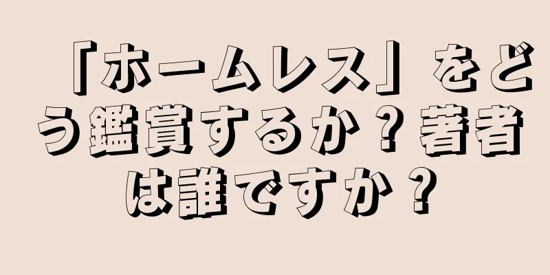 「ホームレス」をどう鑑賞するか？著者は誰ですか？